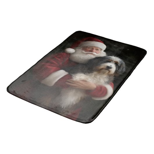 ベルネドードルウィズサンタクロースフェスティバルクリスマス バスマット (アングル)