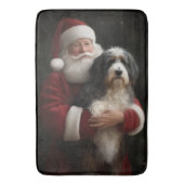 ベルネドードルウィズサンタクロースフェスティバルクリスマス バスマット (正面縦)