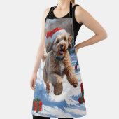 ベルネドードルクリスマスフェスティバル雪のシーン エプロン (インサイチュ)