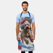 ベルネドードルクリスマスフェスティバル雪のシーン エプロン (着用した状態)