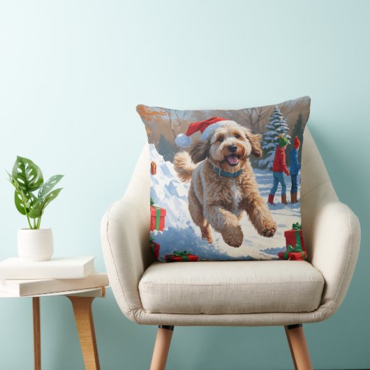 ベルネドードルクリスマスフェスティバル雪のシーン クッション (椅子)