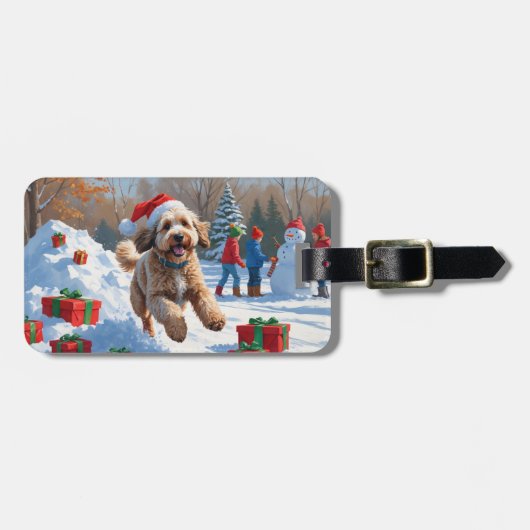 ベルネドードルクリスマスフェスティバル雪のシーン ラゲッジタグ (正面横)