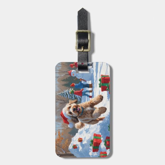 ベルネドードルクリスマスフェスティバル雪のシーン ラゲッジタグ (正面縦)