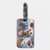 ベルネドードルクリスマスフェスティバル雪のシーン ラゲッジタグ (裏面縦)