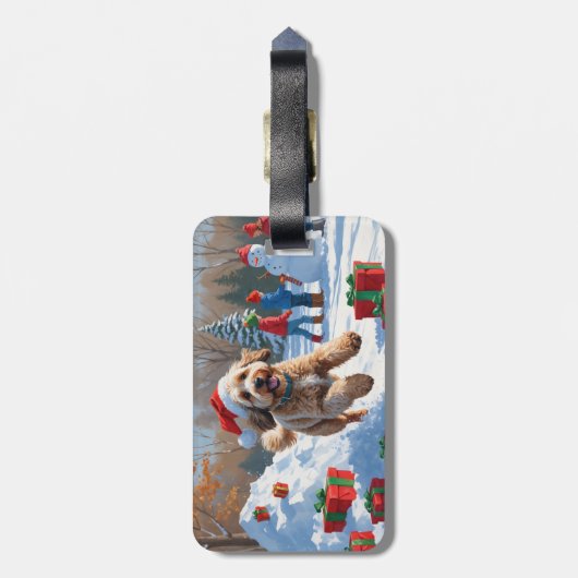 ベルネドードルクリスマスフェスティバル雪のシーン ラゲッジタグ (裏面縦)