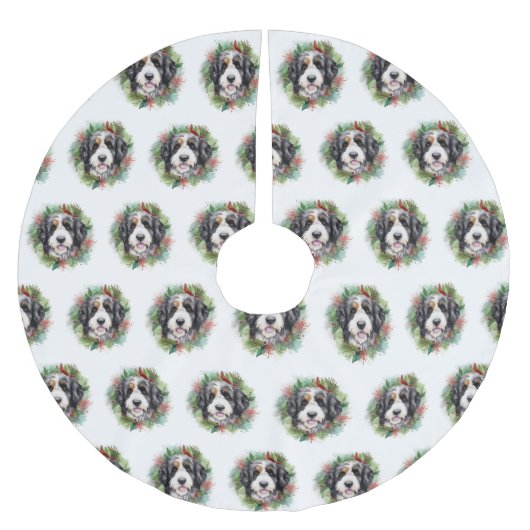 ベルネドードルクリスマスリースフェスティバルカップ ブラッシュドポリエステルツリースカート (正面)