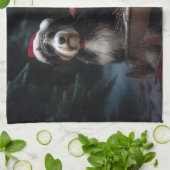 ベルネドードルスノーリースレイクリスマスデコール キッチンタオル (折り畳み)