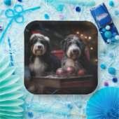 ベルネドードルスノーリースレイクリスマスデコール ペーパープレート (パーティー)