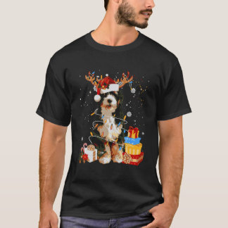 ベルネドードルトナディアクリスマスライトおもしろい犬Xm Tシャツ