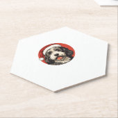 ベルネドードルドッグクリスマスドードルドードキュートクリスマスビー ペーパーコースター (アングル)