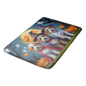 ベルネドードルドッグスパンプキンハロウィンおもしろい バスマット (アングル)