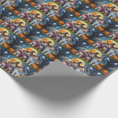 ベルネドードルドッグスパンプキンハロウィンおもしろい ラッピングペーパー (角)