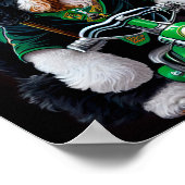 ベルネドードルドッグバイクの聖パトリックの日 ポスター (角)