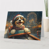 ベルネドードルドッグローラーコースタークリスマス カード (正面)