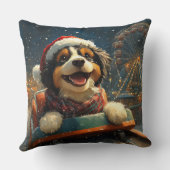ベルネドードルドッグローラーコースタークリスマス クッション (裏面)