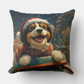 ベルネドードルドッグローラーコースタークリスマス クッション (正面)