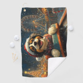 ベルネドードルドッグローラーコースタークリスマス ゴルフタオル (インサイチュ)