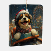 ベルネドードルドッグローラーコースタークリスマス セラミックオーナメント (右)