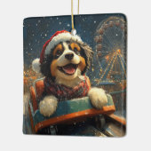 ベルネドードルドッグローラーコースタークリスマス セラミックオーナメント (左)