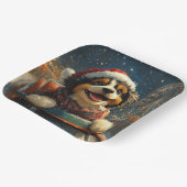 ベルネドードルドッグローラーコースタークリスマス ペーパープレート (傾斜あり)