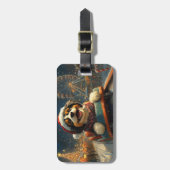 ベルネドードルドッグローラーコースタークリスマス ラゲッジタグ (正面縦)