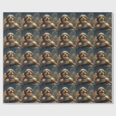 ベルネドードルドッグローラーコースタークリスマス ラッピングペーパー (フラット)