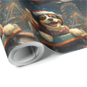 ベルネドードルドッグローラーコースタークリスマス ラッピングペーパー (ロールコーナー)