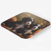 ベルネドードルパピーオータムデライトカボチャ ペーパープレート (傾斜あり)