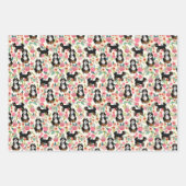 ベルネドードルフローラかわいい犬 ラッピングペーパーシート (正面)