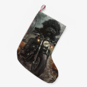 ベルネドードルライディングオートバイハロウィンホラー スモールクリスマスストッキング (正面 (吊り時))