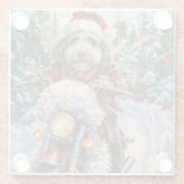 ベルネドールドッグオートバイクリスマス ガラスコースター (裏面)