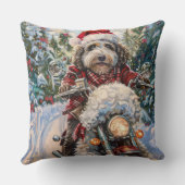 ベルネドールドッグオートバイクリスマス クッション (裏面)