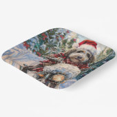 ベルネドールドッグオートバイクリスマス ペーパープレート (傾斜あり)