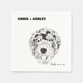 ベルネドールペットドッグカクテルナプキ結婚ン スタンダードカクテルナプキン (正面)