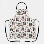 ベルネパーソナライズされたスマウンテンドッグクリスマス エプロン (正面)