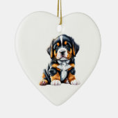 ベルネパーソナライズされたスマウンテンドッグパピー セラミックオーナメント (右)