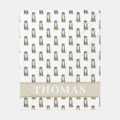 ベルネパーソナライズされたスマウンテンドッグピンク&ホワイト フリースブランケット (正面)