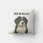ベルネパーソナライズされたスマウンテンドッグ クッション (正面)