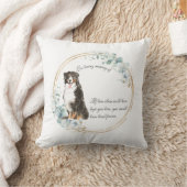 ベルネパーソナライズされたス山犬メモリアル クッション (ブランケット)