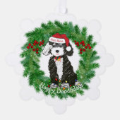 ベルネパーソナライズされたドレいけなスノーフレーク オーナメントカード (正面)