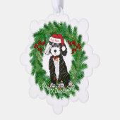 ベルネパーソナライズされたドレいけなスノーフレーク オーナメントカード (左)