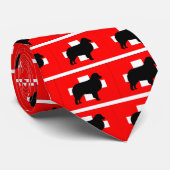 ベルネマウンテンドグシルエット旗 ネクタイ (ロール)