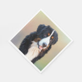 ベルネマウンテンドッグアート スタンダードランチョンナプキン (角)