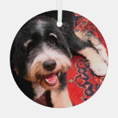 ベルネリラックスドードルの敷物 ガラスオーナメント (裏面)