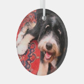 ベルネリラックスドードルの敷物 ガラスオーナメント (正面右)