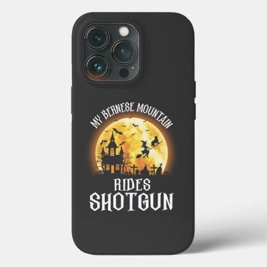 ベルネーズドッグライドShotgun,ハロウィン不気味ドッグ Case-Mate iPhoneケース (裏面)