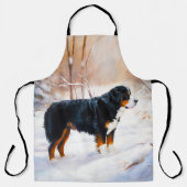 ベルネーズマウンテンで雪のクリスマスを過ごす エプロン (正面)