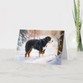 ベルネーズマウンテンで雪のクリスマスを過ごす カード (正面)