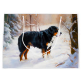 ベルネーズマウンテンで雪のクリスマスを過ごす ラージペーパーバッグ (正面)