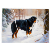 ベルネーズマウンテンで雪のクリスマスを過ごす ラージペーパーバッグ (裏面)